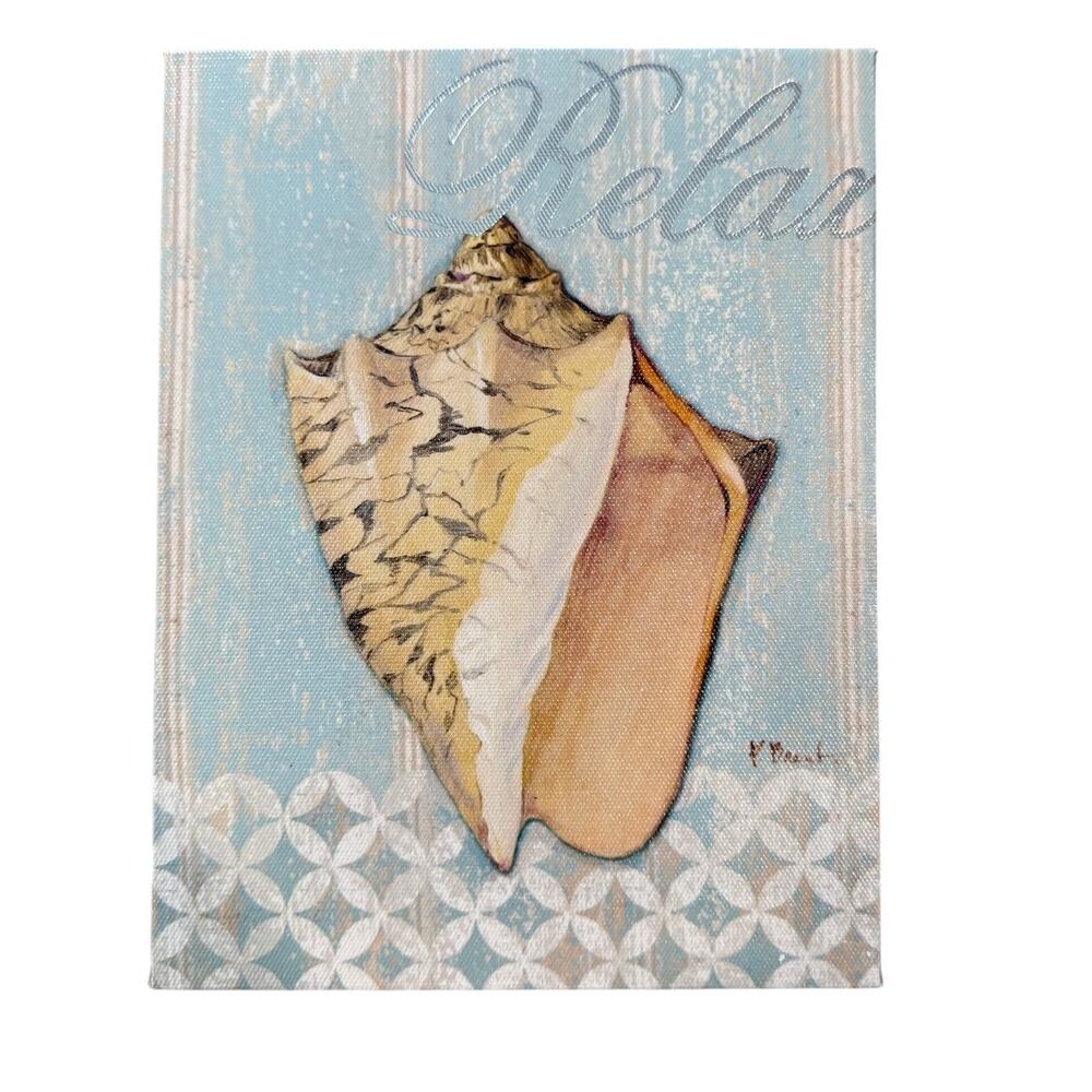 Paul Brent "Relax" Spa Shells II Small Canvas Art Print